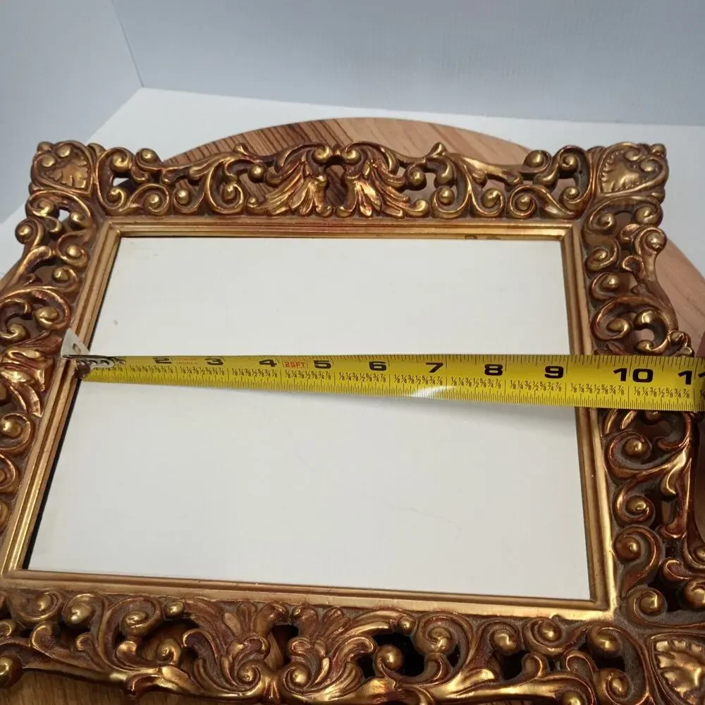Antique Gold Tone Frame Victorian Baroque Art Nouveau Vintage 13x11 OD 9x7 ID